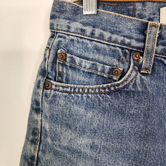 Levi's 505 Womens jeans cut off denim distressed shorts W29 - Picture 4 of 10